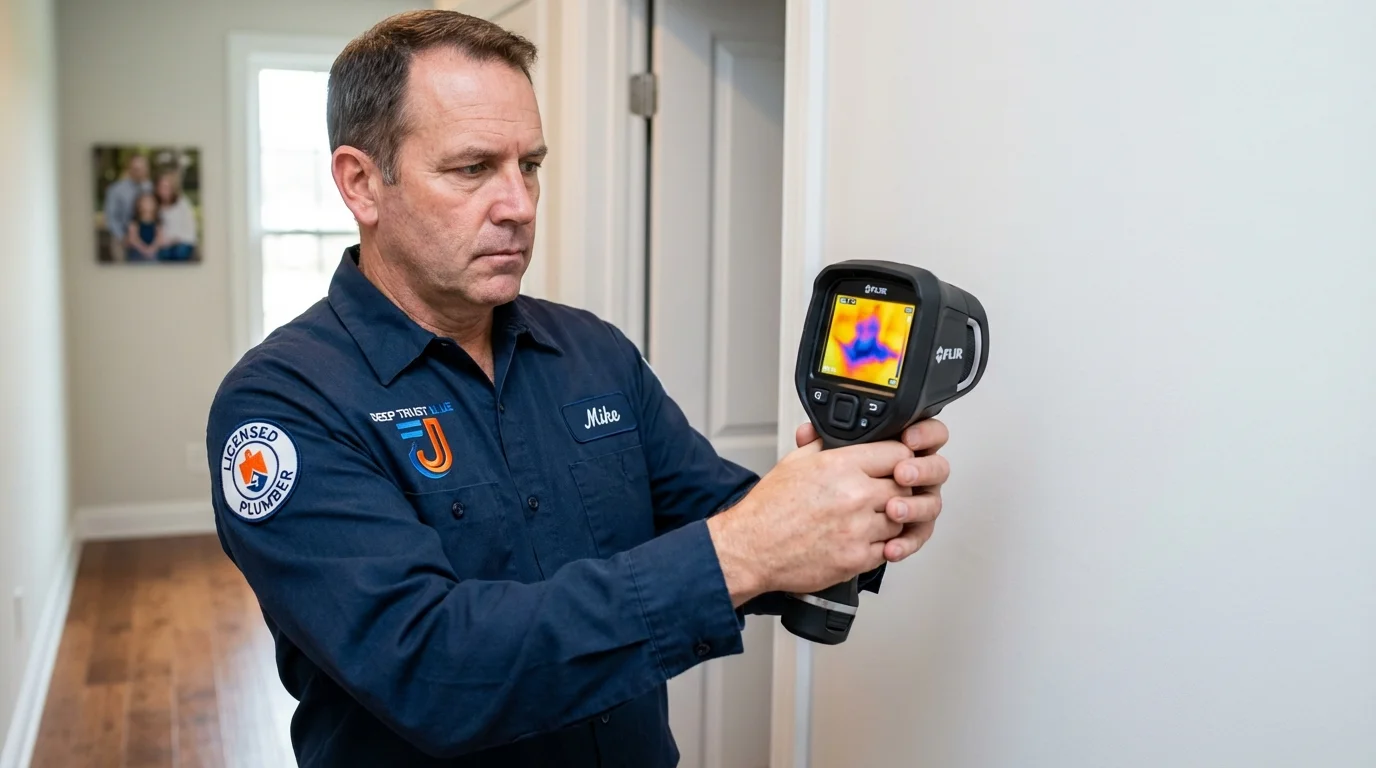Thermal imaging leak detection by Johns Plumbing LLC in Center Moriches